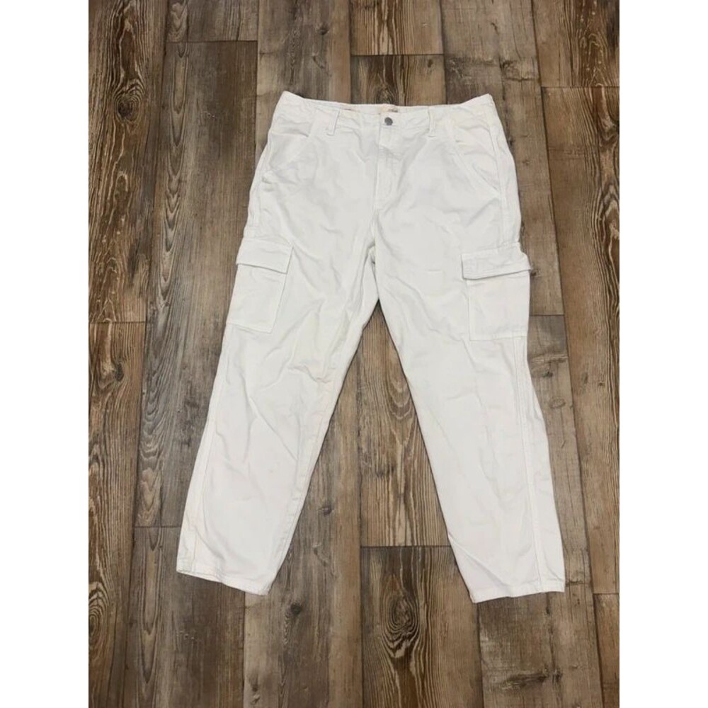 Boyfriend white cargo pants 100% cotton